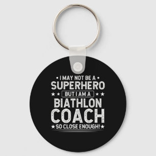 Llavero Superhéroe entrenador de biatlón Funny entrenador 