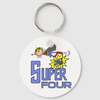 Llavero Superheroína Chica 4ª camisetas de cumpleaños y re