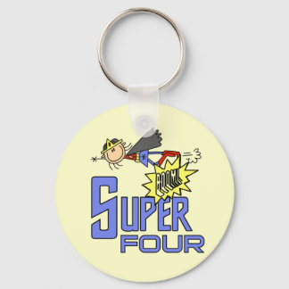 Llavero Superheroína Chica 4ª camisetas de cumpleaños y re
