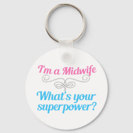 Llavero Superheroína divertida partera