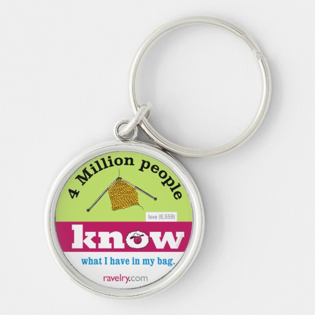 Llavero superior DE PUNTO de Ravelry del amor (Frente)