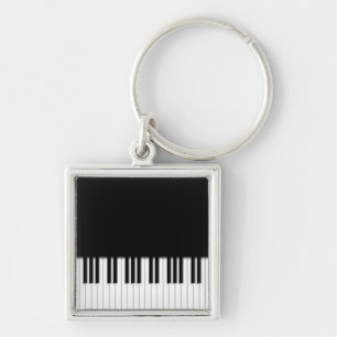 Llavero superior - el piano cierra blanco negro