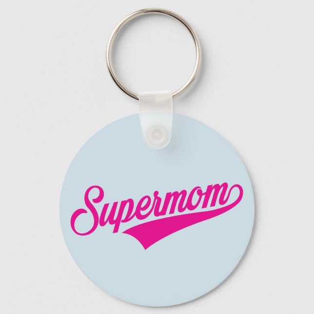 Llavero Supermamá (azul) - (Anverso)