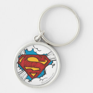 Llavero Superman S-Shield   Logo Dentro de las nubes