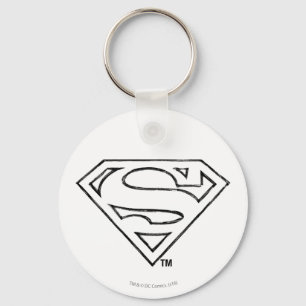 Llavero Superman S-Shield  Logotipo de esquema negro simpl