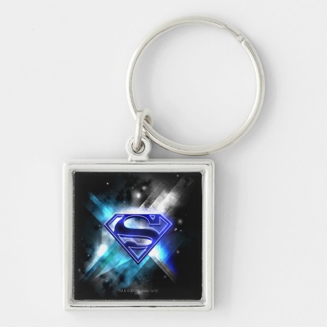 Llavero Superman Stylized | Logo de Blue White Crystal (Frente)
