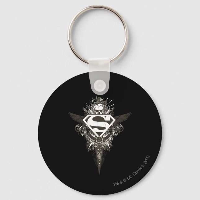 Llavero Superman Stylized | Logo de Star and Skull White (Anverso)