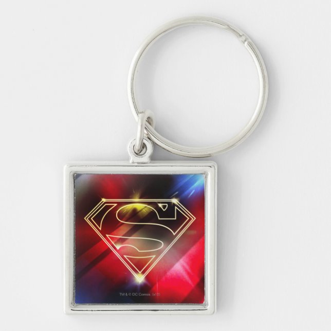 Llavero Superman Stylized | Logotipo de esquema amarillo b (Frente)
