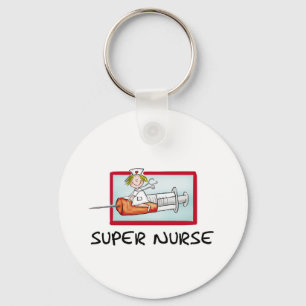 Llavero supernurse - enfermera chistosa del dibujo animado