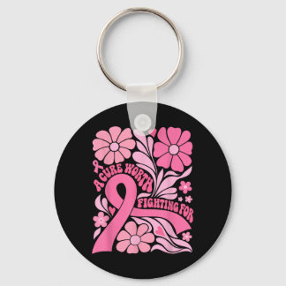 Llavero Superviviente de cáncer de mama Floral Boho Una cu