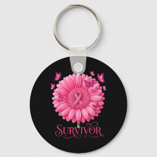 Llavero Superviviente de cáncer de mama Suower Pink Ribbon