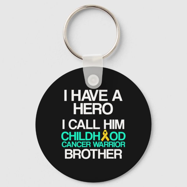 Llavero Superviviente de cáncer infantil Guerrero de apoyo (Anverso)