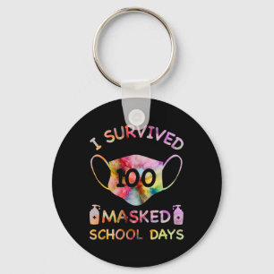 Llavero Supervivieron 100 Días Escolares Másticos Para Niñ