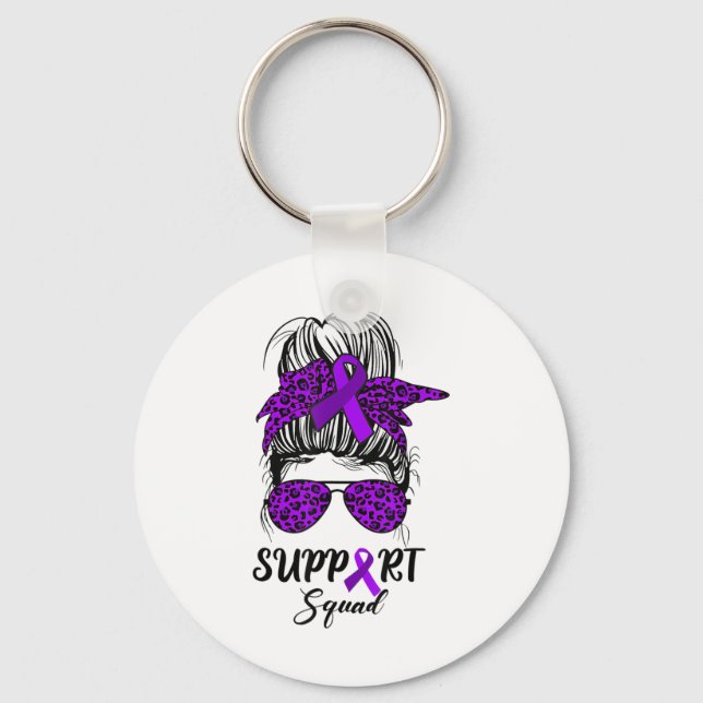 Llavero Support Squad Messy Bun Purple Warrior Heimerheime (Anverso)