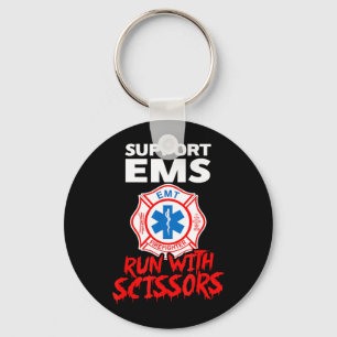 Llavero Suprt EMS Correr con Tijeras Halloween EMT