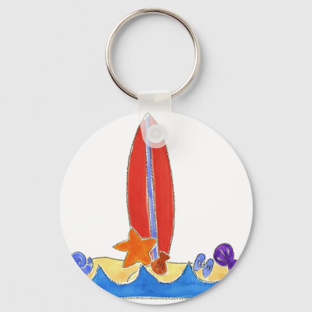 Llavero Surf Board Beach (Anverso)
