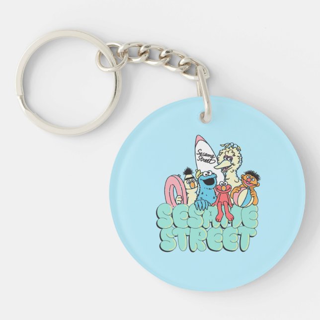 Llavero Surf de cosecha de los años 90 en Plaza Sésamo (Frente)