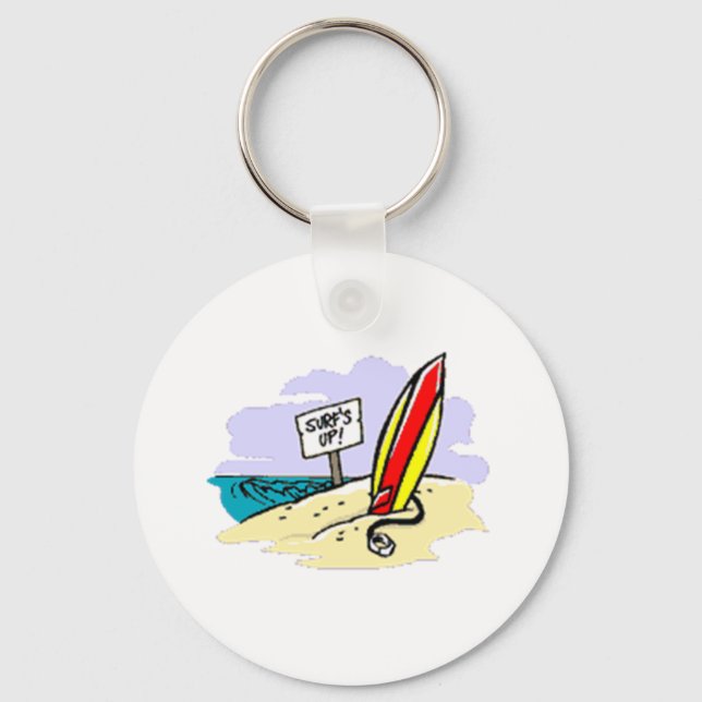 Llavero Surfboard en la playa (Anverso)