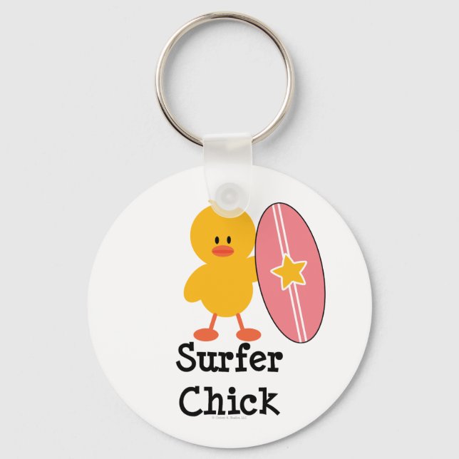 Llavero Surfer Chick Keychain (Anverso)
