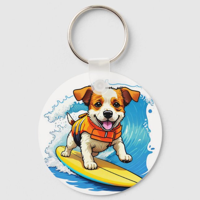 Llavero Surfing Dog (Anverso)