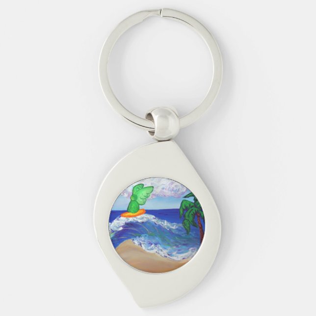 Llavero Surfing Raphael Guardian Angel Personalizado Keych (Anverso)