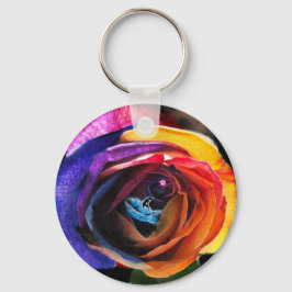 Llavero Surfing the Rainbow Rosa