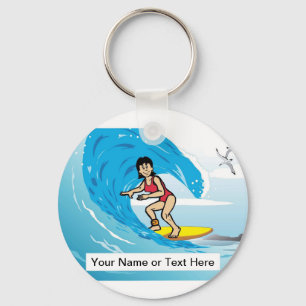 Llavero Surfista - Personalizado femenina por PrintedPerfe