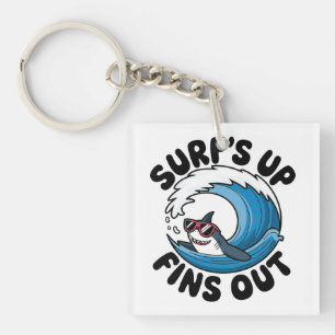 Llavero Surf's Up, Fins Out - Diseño de Surfing Guay