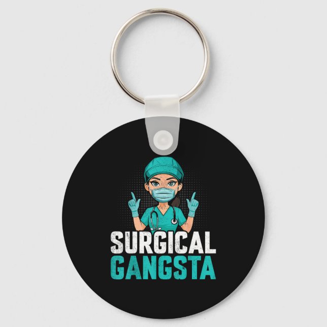 Llavero Surgical Gangsta Surgical Tech Technologist Scrub  (Anverso)
