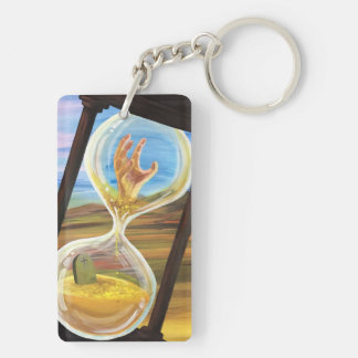 Llavero Surreal Hourglass Memento Mori Gothic Dark Desert 