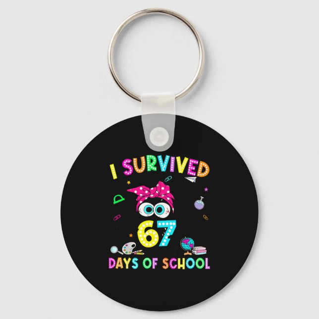 Llavero Survived 67 Days Of School Six Seven Meme Teachers (Anverso)