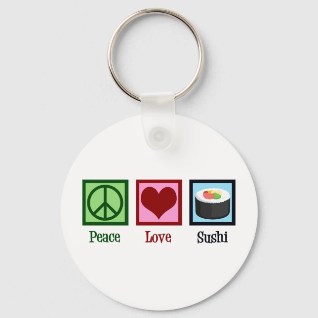 Llavero Sushi Love Peace (Anverso)