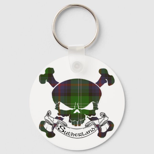 Llavero Sutherland Tartan Skull (Anverso)
