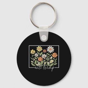 Llavero Sutil demócrata anti Trump floral