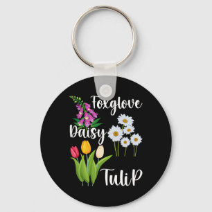 Llavero Sutil Floral Anti Trump Flores Digitalis Margarita