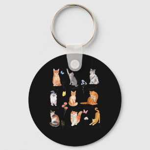 Llavero Sutil gato político floral anti Trump Kitten