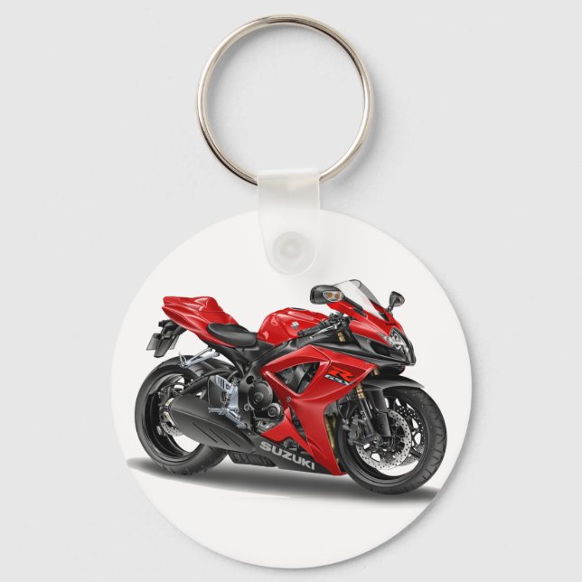 Llavero suzuki GSX-R600 Red Bike (Anverso)