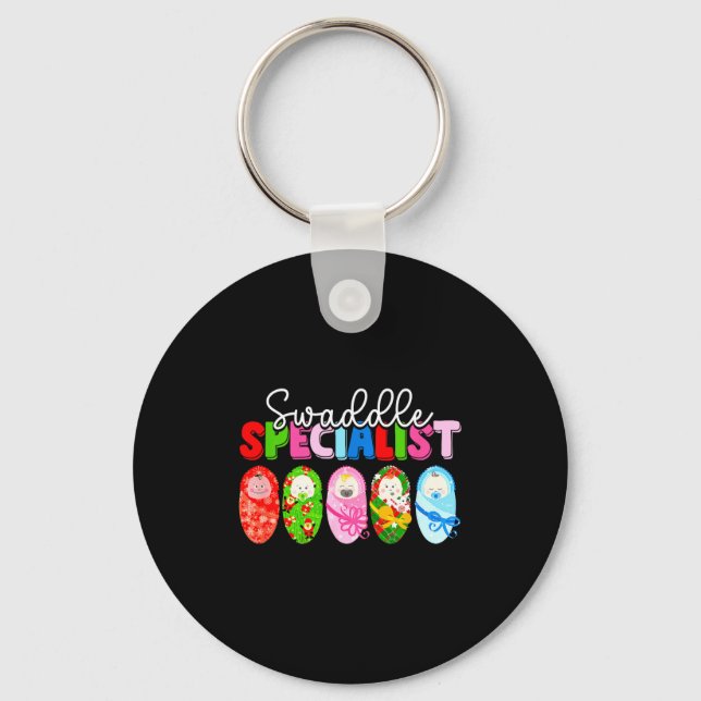 Llavero Swaddle Specialist Nicu Nurse Mother Baby Christma (Anverso)