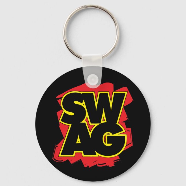 Llavero SWAG - Negro y rojo (Anverso)