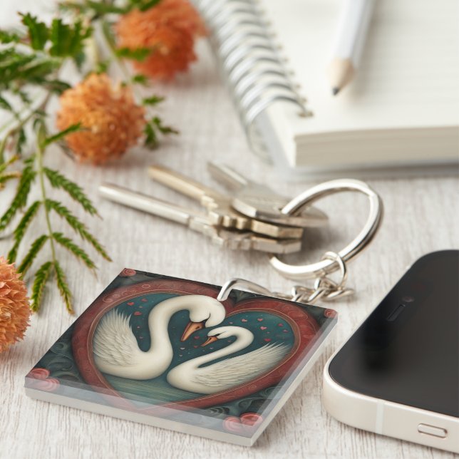 Llavero Swan Love 1 (Frente Derecha)