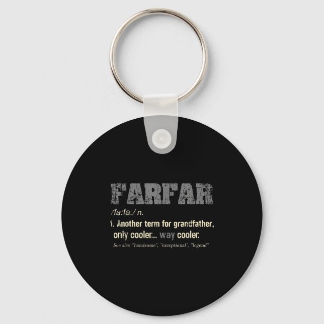 Llavero Swedish Farfar Funny Definition Grandpa Gift  (Anverso)