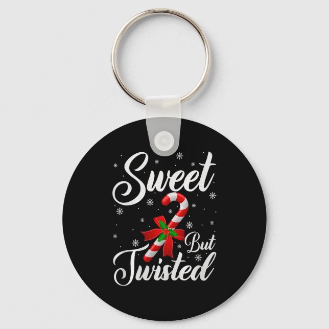 Llavero Sweet But Twisted Funny Christmas Candy Cane Premi (Anverso)