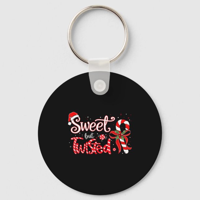 Llavero Sweet But Twisted Funny Christmas Candy Cane Xmas  (Anverso)