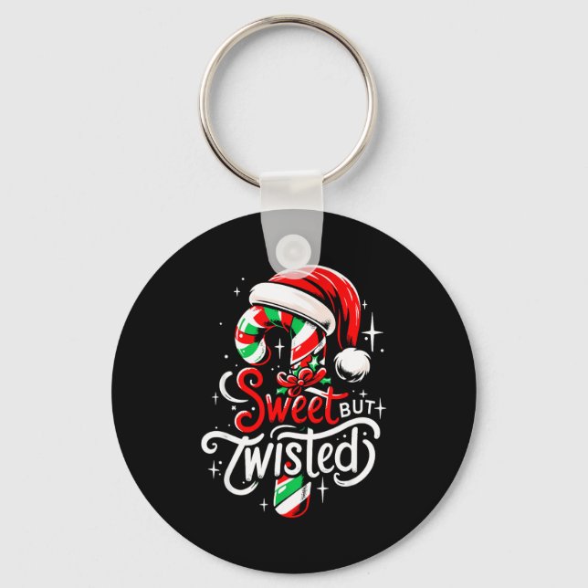 Llavero Sweet But Twisted Funny Christmas Candy Cane Xmas  (Anverso)