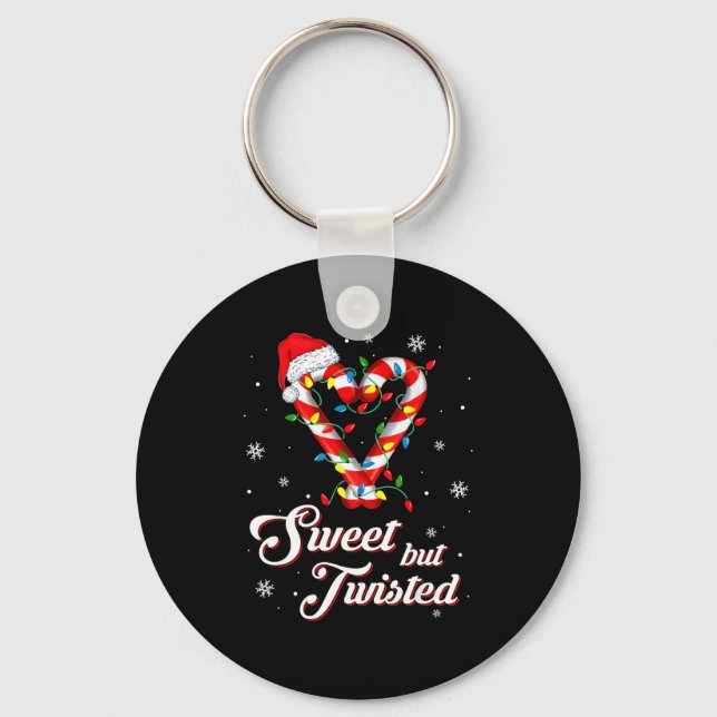 Llavero Sweet But Twisted Funny Christmas Candy Cane Xmas  (Anverso)