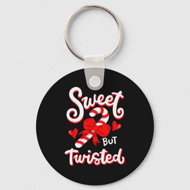 Llavero Sweet But Twisted Funny Christmas Candy Cane Xmas  (Anverso)