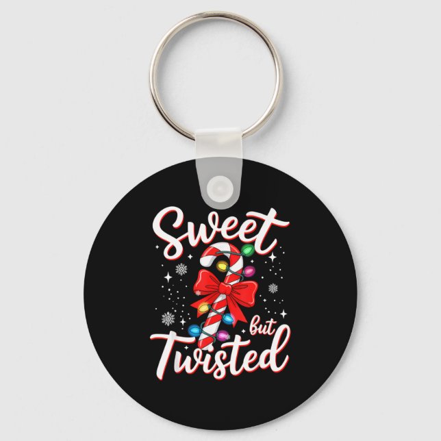 Llavero Sweet But Twisted Funny Christmas Candy Cane Xmas  (Anverso)