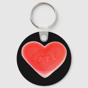 Llavero Sweet Heart Black keychain round