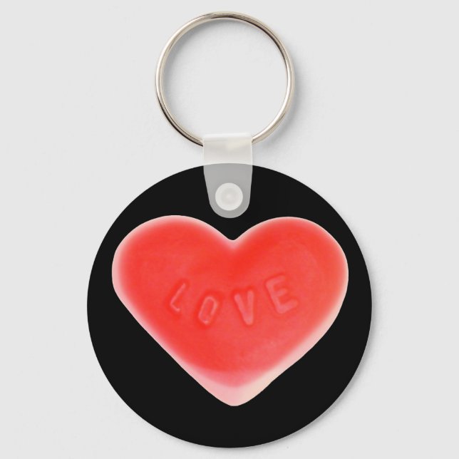 Llavero Sweet Heart Black keychain round (Anverso)