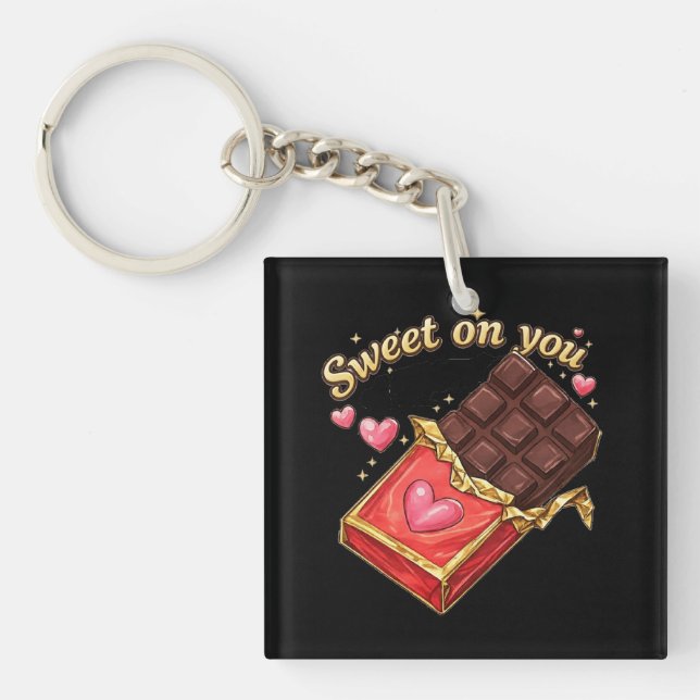 Llavero SWEET ON YOU VALENTINE DESIGN Acrylic Keychain (Frente)